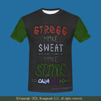 Calm Self Down - Funny Adult Unisex Designer All-Over-Print Crew Neck T-Shirt