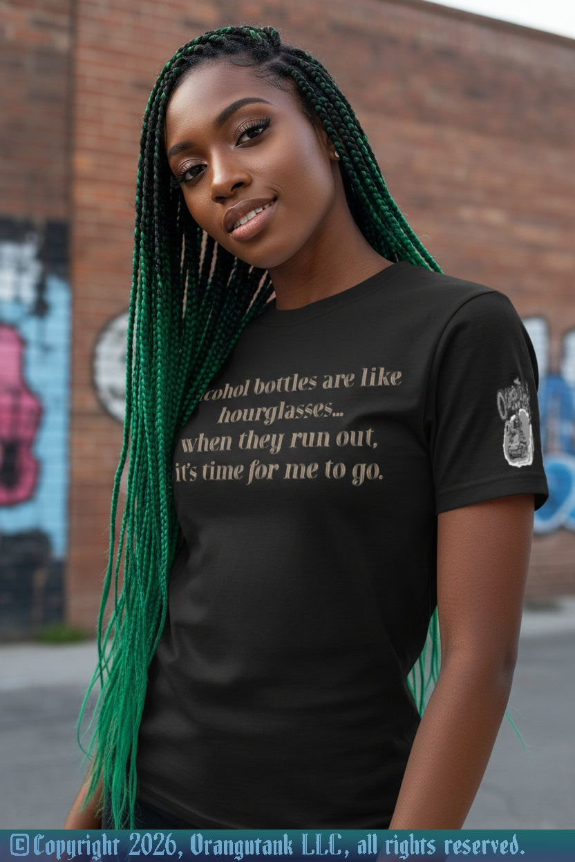 Hourglass Bottles - Designer All Over Print Adult Unisex Quick Drying Crew Neck T-Shirt