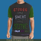 Calm Self Down - Funny Adult Unisex Designer All-Over-Print Crew Neck T-Shirt