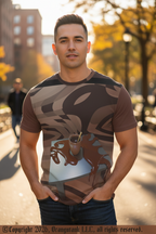 Spilled Cocoa - Unique Unisex Designer All Over Print Quick Drying Crew Neck T-Shirt