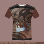 Spilled Cocoa - Unique Unisex Designer All Over Print Quick Drying Crew Neck T-Shirt