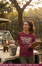 Call Your Mother - Unique Designer Adult Unisex Quick Drying Crew Neck T-Shirt