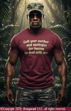 Call Your Mother - Unique Designer Adult Unisex Quick Drying Crew Neck T-Shirt