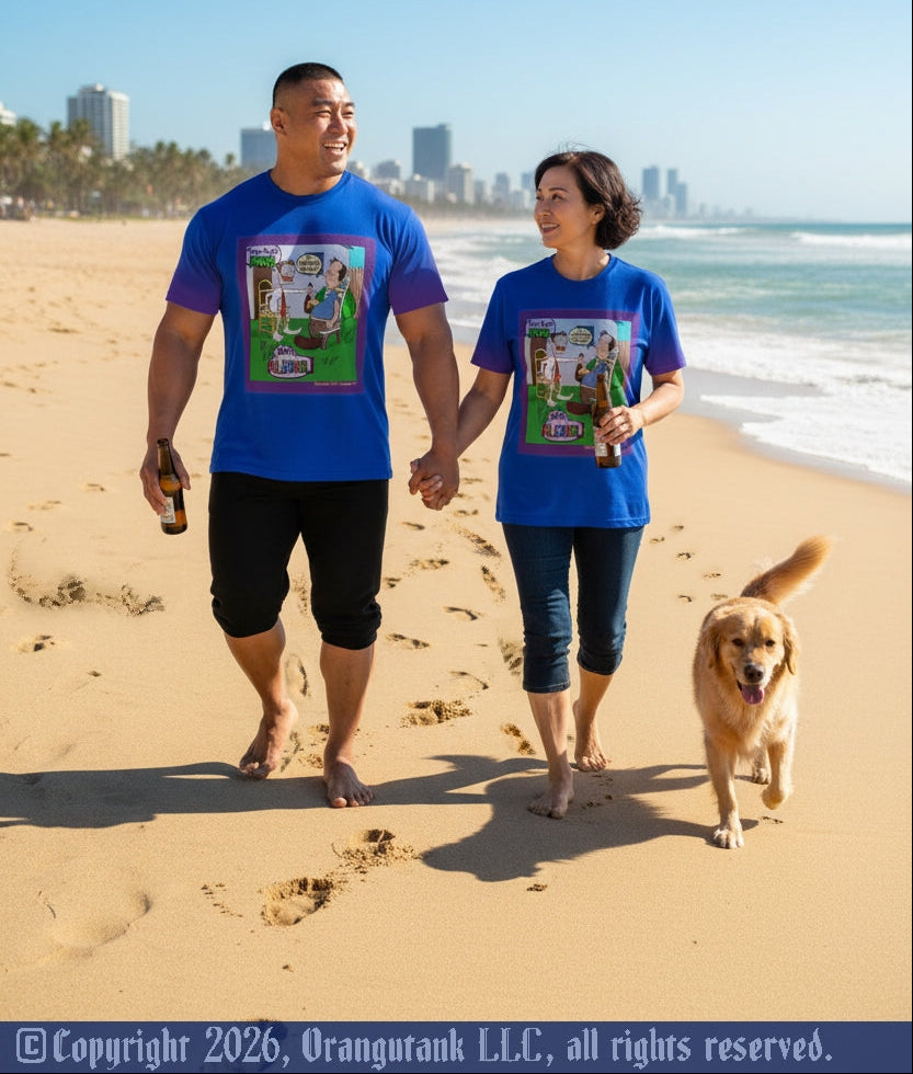 Celebratin' Alcohol - Designer All-Over-Print Adult Unisex Quick Drying Crew Neck T-Shirt